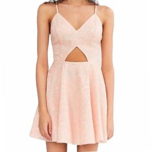 Urban Outfitters Dress Size 6 Small Pink Lace Fit & Flare Formal Kimchi Blue